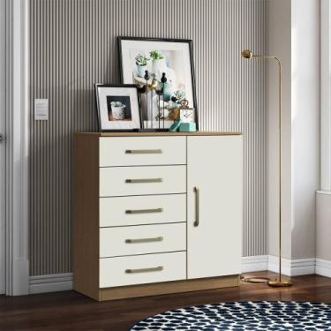 Imagem de Cômoda Quarto 1 Porta Sapateira 91cm Lanaluna A09 - D'Rossi - D Rossi,