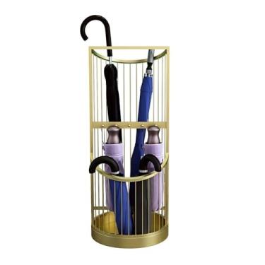 Imagem de Guarda-chuvas elegante suporte para guarda-chuvas para organização de entrada em casa e no escritório, prateleira de armazenamento de guarda-chuva de grande capacidade com bandeja de gotejamento (L)