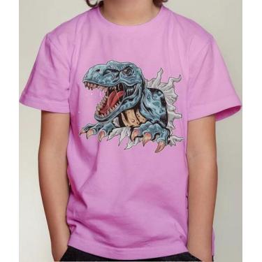Imagem de Camiseta Camisa Infantil Juvenil Menino Menina Desenho Dinossauro Md1 