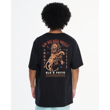 Imagem de Camiseta Regular Estampada - Leão Masculina-Masculino
