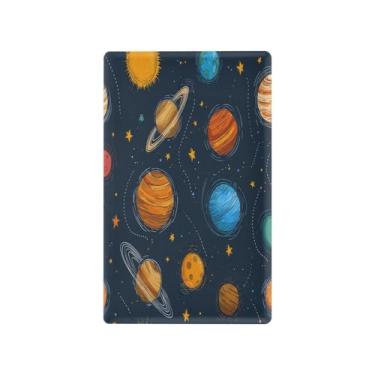 Imagem de Blueangle Placa de parede decoradora de capa em branco, tamanho padrão, desenho animado de 1 gangue, sistema solar, planetas, capa de interruptor para quarto de escritório em casa, 4,53 x 2,76