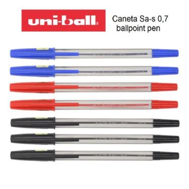 Imagem de Caneta Esferografica Uniball 0.7mm Sa-s C/7 Uni Az Pt e Vm