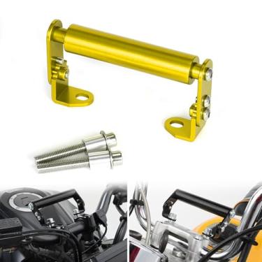 Imagem de Suporte de braçadeira de suporte de telefone com barra ajustável Monkey 125 Grom MSX CNC para montagem de guidão (dourado)