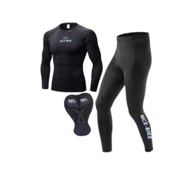 Imagem de Roupa de Ciclismo Masculino Nick Bike Conjunto Calça e Camisa Proteção