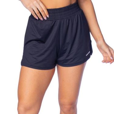 Imagem de Short Feminino Estilo do Corpo Duplo Dry Preto, Preto, G