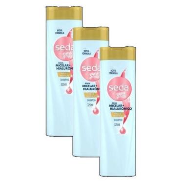 Imagem de kit 3 Shampoo Limpeza Micelar Seda by Niina Secrets 325ml