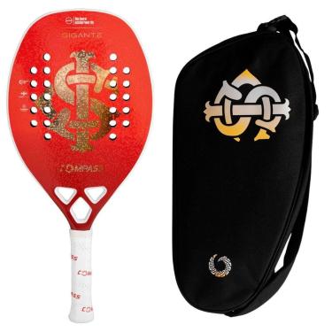 Imagem de Kit Raquete + Raqueteira Bolsa Beach Tennis Compass Inter Colorado Vermelha Gigante-Unissex