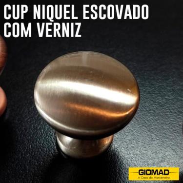 Imagem de Puxador cup ponto niquel escovado com verniz zp5238.916. - ZEN DESIGN