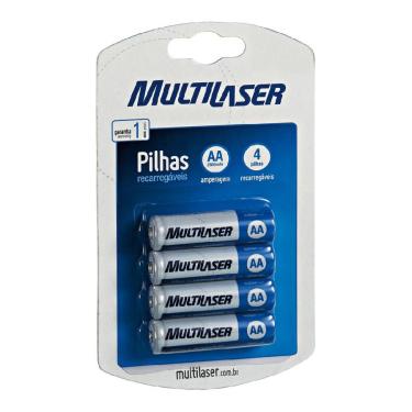 Imagem de Pilha Recarregável AA Multilaser CB052 - 2500 mAh - com 4 unidades
