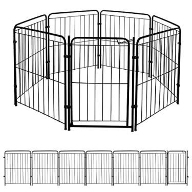 Imagem de Cercado Para Cachorro Caes Cercadinho Pet Shop 6 Modulos Cor:Preto