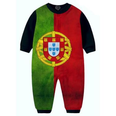 Imagem de Macacão Pijama Bandeira Portugal Infantil Tip Top - Alemark