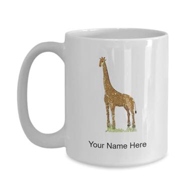 Imagem de Caneca de girafa personalizada, xícara de café de girafa, ideia de presente de girafa, copo de girafa personalizado, caneca de girafa personalizada - caneca de café de 425 g
