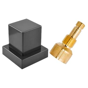 Imagem de Acabamento Preto Quadrado Abs Registro 1/2 3/4 Reg Fabrimar