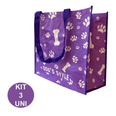 Imagem de Bolsa Ecologica Reutilizavel Sacola de Ombro Dobravel Compras Ecobag M