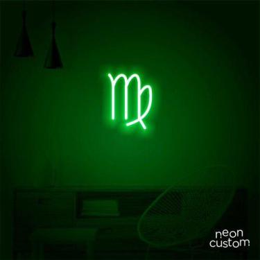 Imagem de luminaria letreiro Neon Led Signo Virgem 60x40 luminoso decoração p/ s