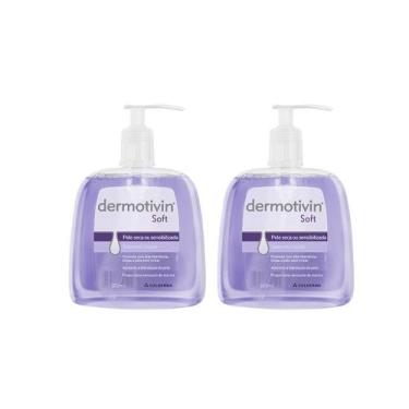 Imagem de Kit 2 Sabonete Líquido Dermotivin Soft Pele Seca ou Sensibilizada 300m