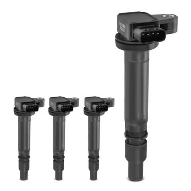 Imagem de Conjunto de 4 bobinas de ignição para Toyota Tacoma 2000-2004 I4 2.4L 2.7L compatível com 9091902237 UF-323