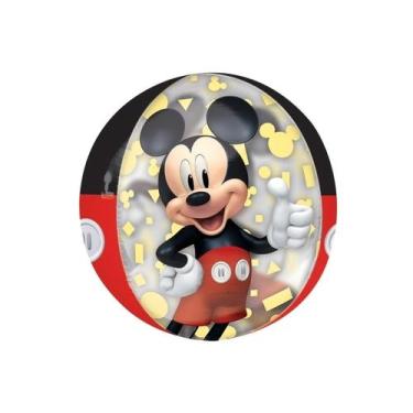 Imagem de Balão Metalizado Redondo Mickey Mouse Clássico - 16'' (43cm) - 1 unida