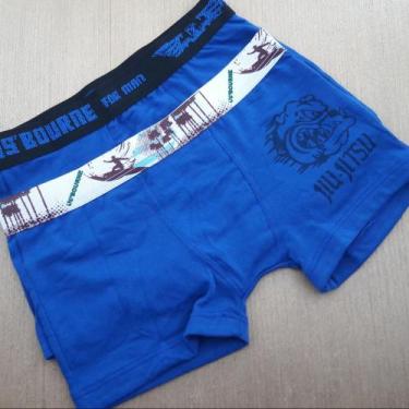 Imagem de Cueca Boxer Infantil Viscolycra - Saulo Lingerie, Azul bic, G