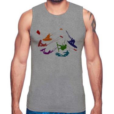 Imagem de Regata Kite Surf Freestyle - Foca na Moda, Cinza, GGG