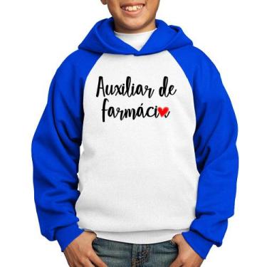 Imagem de Moletom Infantil Auxiliar de Farmácia por Amor - Foca na Moda, Branco,