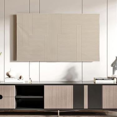 Imagem de WMLTZFUS Protetor de tela de TV para LCD LED estilo moderno padrão geométrico arte capa contra poeira à prova d'água e protetor solar tela de TV (tamanho: 19~177.8 cm)-Tipo 03||65 polegadas