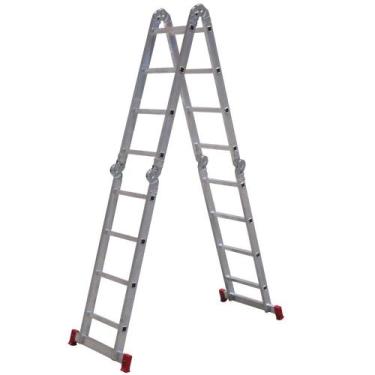 Imagem de Escada multifuncional de alumínio 4 x 5 com 20 degraus 13 em 1 - ESC02