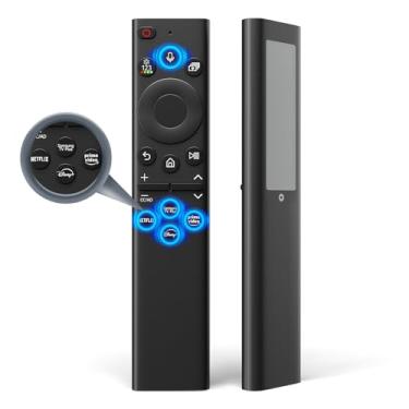 Imagem de Controle remoto de voz solar BN59-01385A para Samsung Frame TV, controle remoto de voz de substituição com célula solar recarregável por Bluetooth, compatível com Neo QLED 4K Ultra Crystal HD TV 2021