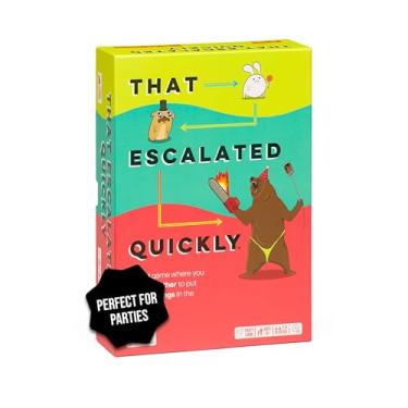 Imagem de Exploding Kittens Presents That Escalated Quickly - Funny Card Games for Adults and Kids - Hilarious Family Game for Game Night with 160 Cards - Ages 10 and Up