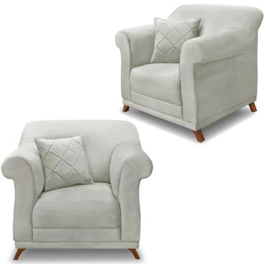 Imagem de Kit 2 Poltronas Decorativas Retro Polo Veludo 2223 Ezz 2223