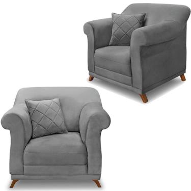 Imagem de Kit 2 Poltronas Decorativas Retro Polo Veludo 2938 Ezz 2938
