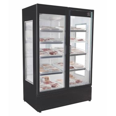 Imagem de Refrigerador Expositor Vertical Para Carnes Frilux 1200 Litros Preto 2 Portas De Vidro Aquecido 127v Rf-006-c