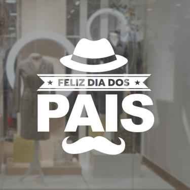 Imagem de Adesivo Deativo Parede Dia Dos Pais Vitrine Parede Loja Forma Do Adesivo Quadrado