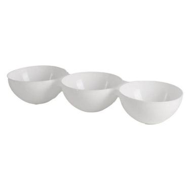 Imagem de Petisqueira Com 3 Divisões Redonda Branca Le Chef Paramount