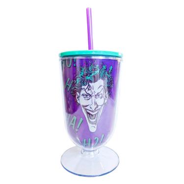 Imagem de Taça Com Canudo Coringa Face Dc - 600ml