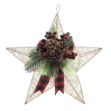 Imagem de Estrela De Natal Aramada Rose Gold - 30cm
