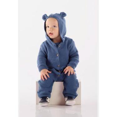 Imagem de Macacão Bebê Unissex em Tricot Up Baby, Azul, P