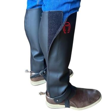 Imagem de Kit Perneira Sintética Mangalarga Com Espora Batida e Correias (preto, P)