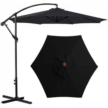 Imagem de 6 Braços 2m / 2,7m / 3m Capas De Guarda-sol De Substituição Dossel De Substituição De Guarda-chuva De Pátio Guarda-chuva De Mesa De Mercado Ao Ar Livre Substitu, Khaki, 3M/9.84Ft
