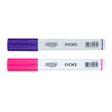 Imagem de Giz Líquido 6mm 4g Brw - Caneta Lousa Quadro Vidro Carros, KIT(1 ROXO 