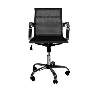 Imagem de Cadeira Escritorio Executiva Giratoria Premium Preto em Tela - MAXOFFICE