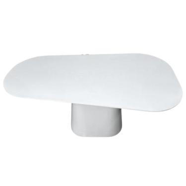 Imagem de Mesa De Jantar Cone Orgânica Carol 198x122cm Cor Laca Branca - Modelar