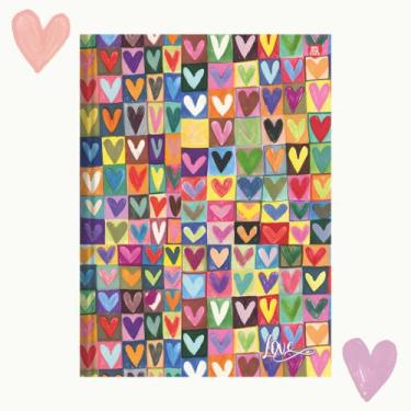 Imagem de Caderno Brochura animativa Love 80 folhas, Corações