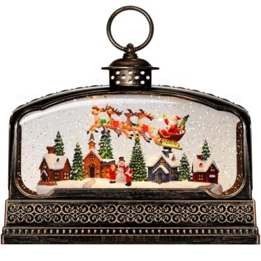 Imagem de Lffital Globo de Neve Lanterna de Natal Decoração Musical de Férias (Vila)