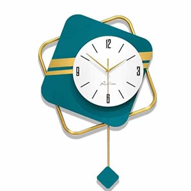 Imagem de XFNVXC Relógio de parede mecânico grande para sala de estar, pêndulo, luminoso, relógio de parede industrial para casa/Vert/7.375 (Vert 7.375)