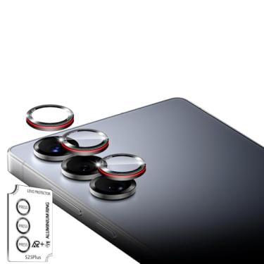 Imagem de BIGFACE Protetor de lente para câmera Samsung Galaxy S25 Plus - [anotação do parâmetro da câmera] Vidro temperado de grau militar e capa de câmera de metal, visualização HD com sessão noturna, uso ao