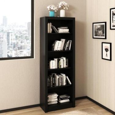 Imagem de Estante Escritório 60 Cm Multimóveis Cr25014 Preta - MULTIMOVEIS
