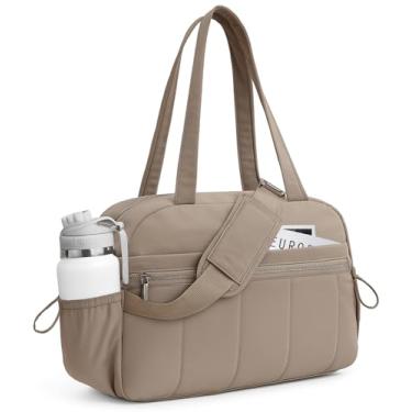 Imagem de Bolsa de ginástica para viagem, bolsa de ginástica esportiva, bolsa de fim de semana, Camelo, Esportivo