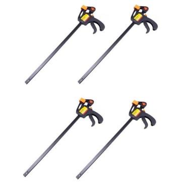 Imagem de Kit 4 Grampo Sargento Aperto Rápido 24 Pol. 600mm Marcenaria - OMEGA