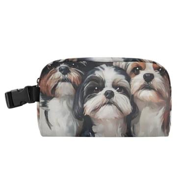 Imagem de TSENQUE Lancheira realista personalizada com pintura de cães Shih Tzu para mulheres, meninas, lancheira masculina e infantil, lancheira para trabalho, reutilizável, divertida, fofa, bolsa térmica para